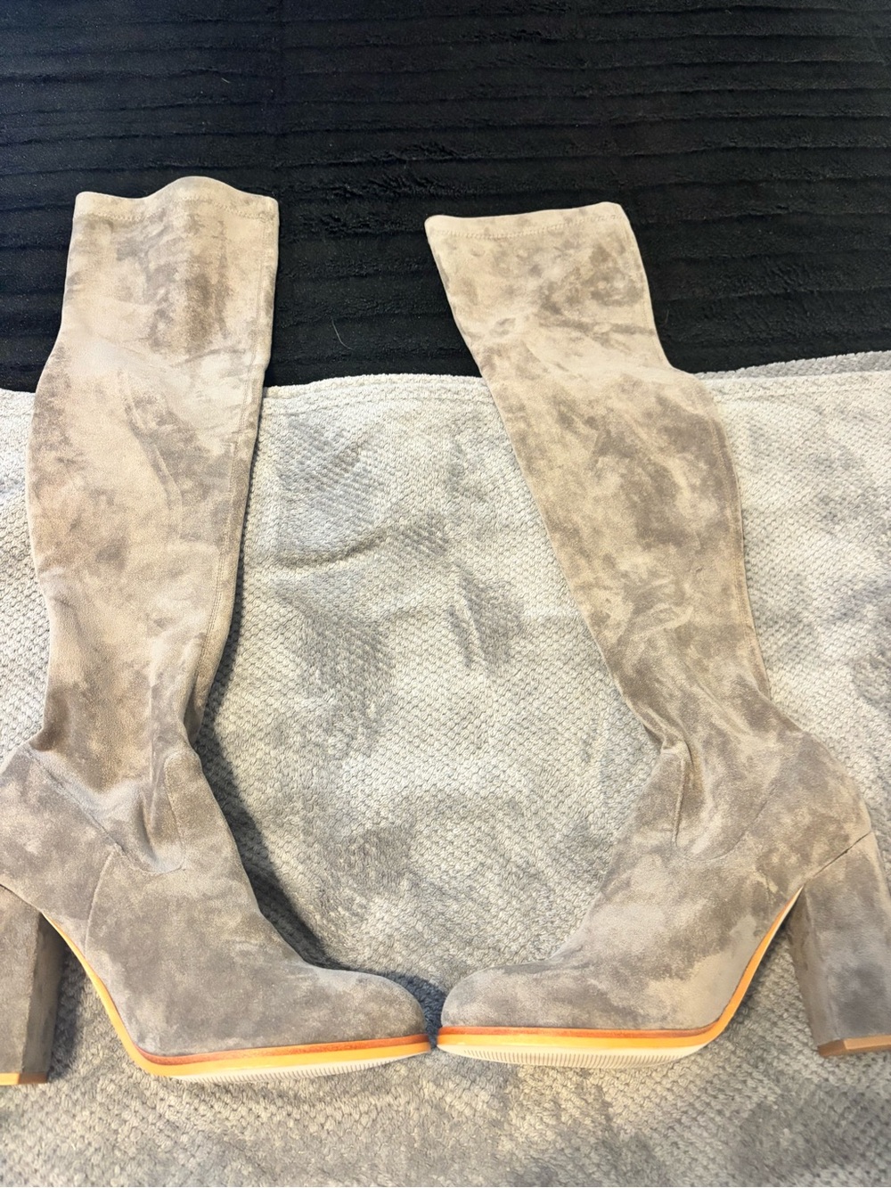 Sol Sana Taupe Suede Over-the-Knee Platform Boots